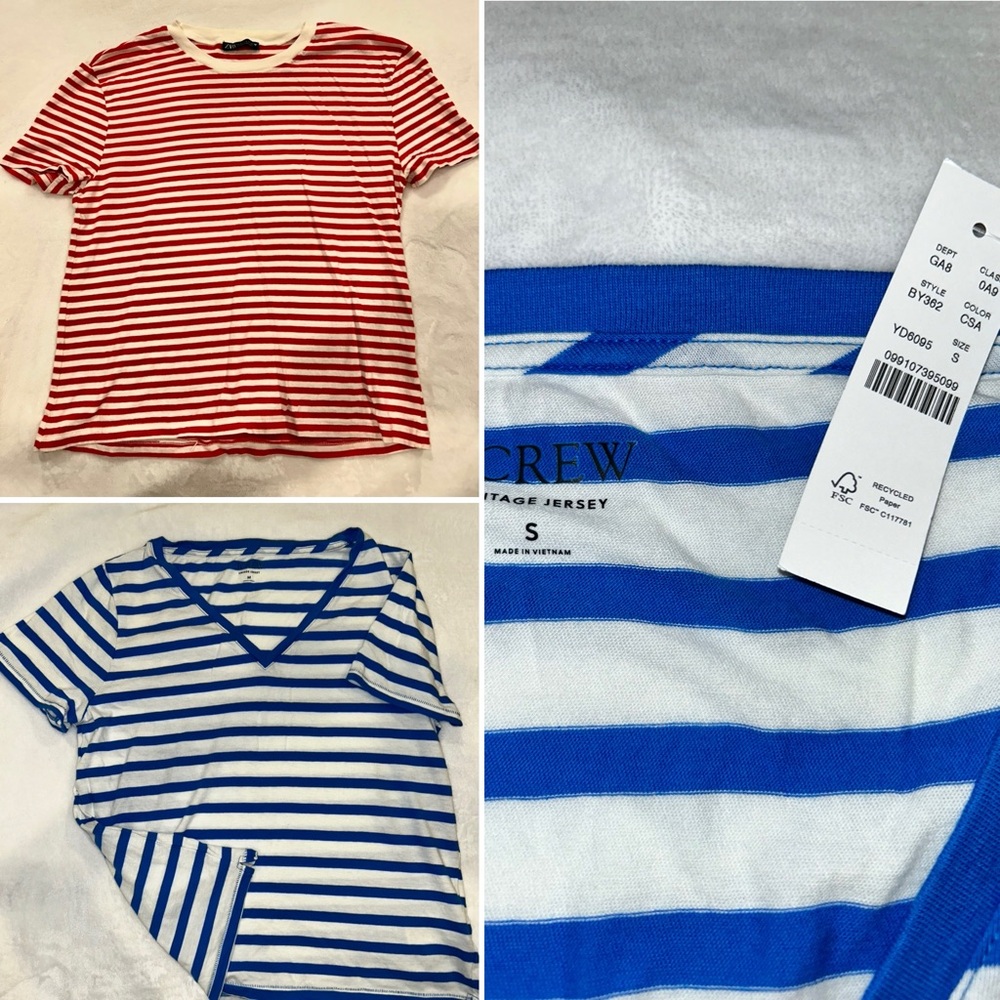 BUNDLE: Zara | JCrew | Stripy shirt bundle | two unworn, one NWT